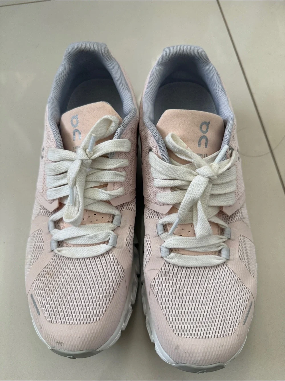 On Running Women's Pink Mesh Athletic Sneakers